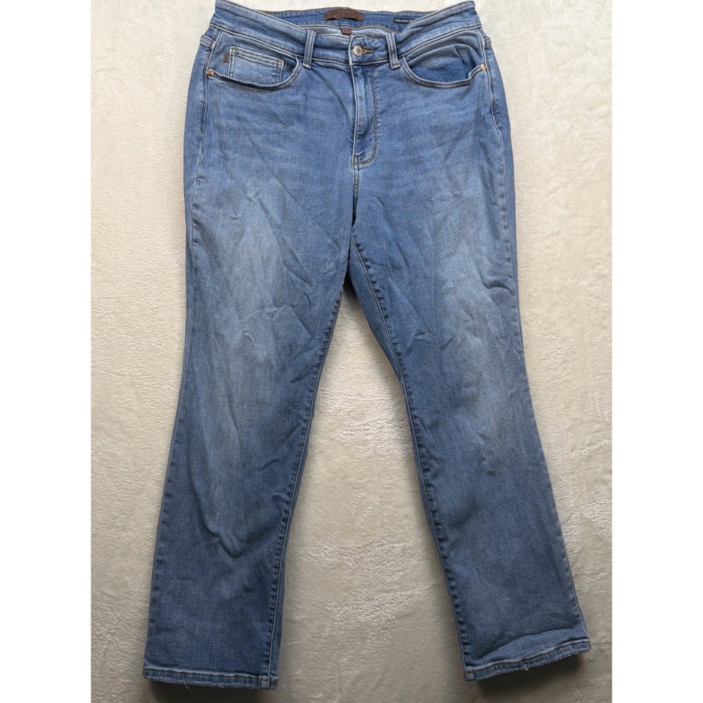 Judy Blue Straight Leg Jeans Womens 16W Light Wash Stretch Denim Plus